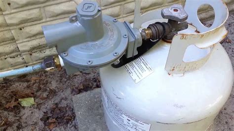 hook up 100 lb propane tank to wall heater